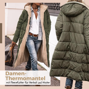 Damen-Thermomantel mit Fleece-Futter für Herbst und Winter